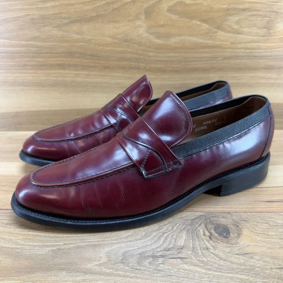 Allen Edmonds | Shoes | Allen Edmonds Sutton Mens 85 C Loafers Burgundy  Leather Dress Shoes | Poshmark